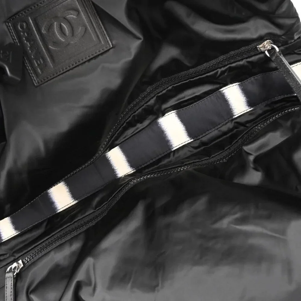 Chanel Black Nylon Sport Line Reversible Shoulder Bag 117269 - Picture 7 of 10